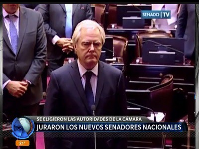 Asumieron los nuevos senadores y Pinedo fue designado presidente provisional