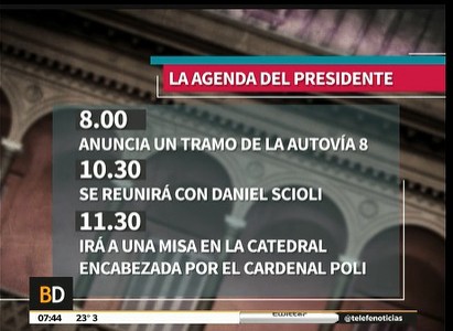 La agenda de Macri en su primer día de trabajo