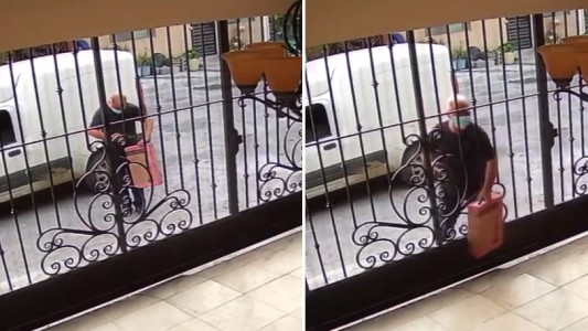 Video: el repartidor revoleó su paquete y le rompió la notebook que había comprado