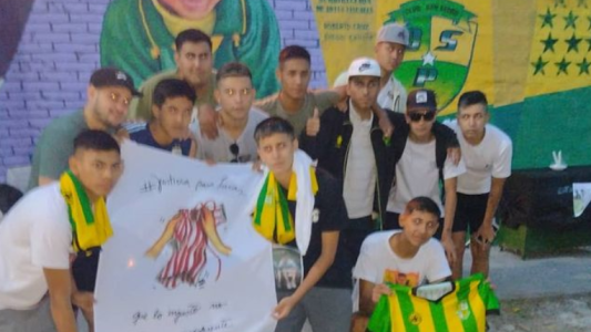 Pintaron un mural de Lucas González en el club donde aprendió a jugar al fútbol