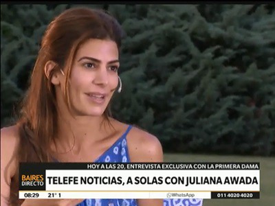 Telefe Noticias, a solas con Juliana Awada