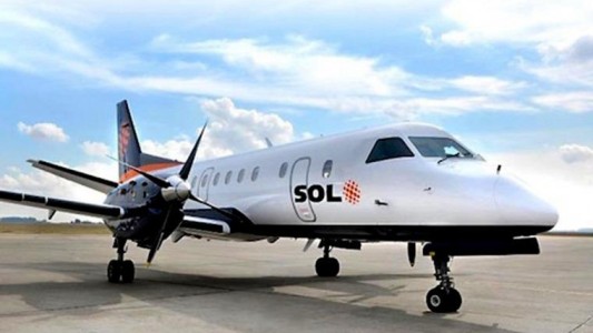 La empresa aérea Sol presentó la quiebra y canceló sus vuelos