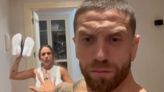 Video: El Papu Gómez quiso imitar un video de Tik Tok pero su mujer no se lo tomó tan bien