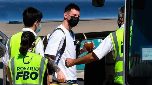 A puro mate, llegó Messi a Rosario para pasar las Fiestas