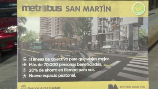 El Metrobus de la avenida San Martín comenzará a funcionar en abril