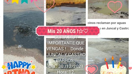 Vecinos le festejarán "el cumpleaños número 20" a un derrame cloacal histórico