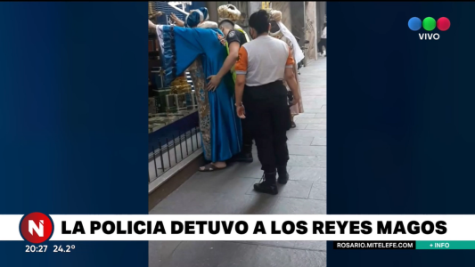 Video: detuvieron a los Reyes Magos en el centro de Rosario