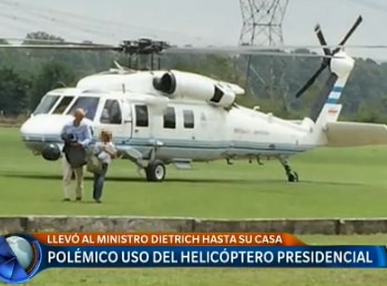 Polémico uso del helicóptero presidencial