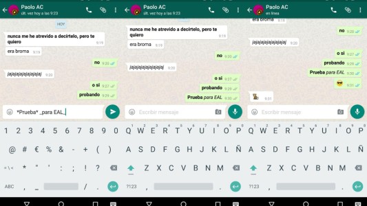 WhatsApp ahora permite utilizar letra negrita e itálica en sus chats