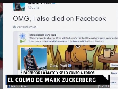 Facebook "mató" a Mark Zuckerberg