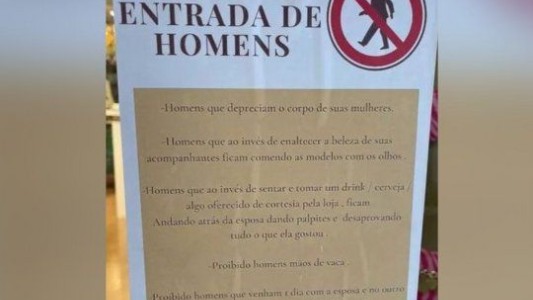 "Hombres, abtenerse": Prohíben su ingreso en una tienda de ropa femenina en Brasil