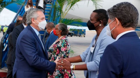 Reunión entre Alberto Fernández y la primera ministra de Barbados
