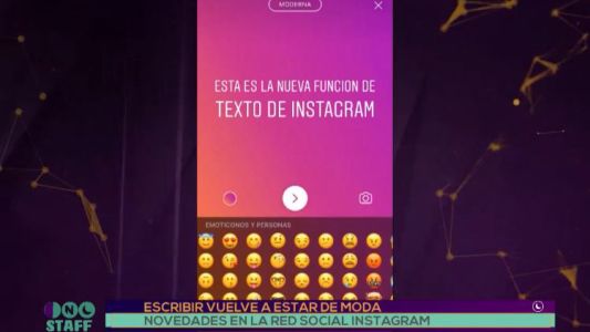 Instagram sumó texto a sus "stories"