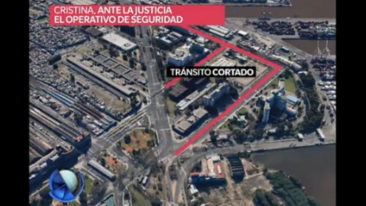 El operativo de seguridad para la declaración de Cristina