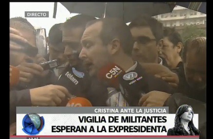 Sabatella apoyó a Cristina en Comodoro Py: "Es una causa absurda y pongo las manos en el fuego por ella"