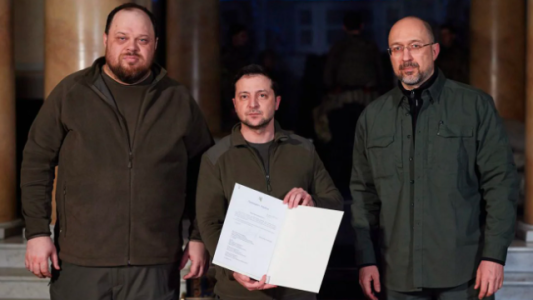 Zelensky solicitó la adhesión de Ucrania a la Unión Europea