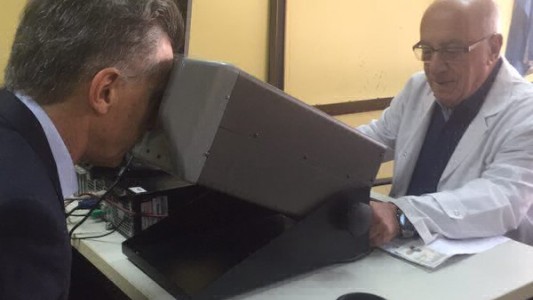 Macri fue a sacar el registro