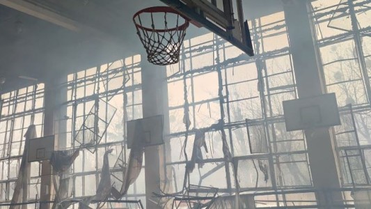 Un misil ruso destruyó el complejo Avangard, cuna de grandes basquetbolistas de Ucrania