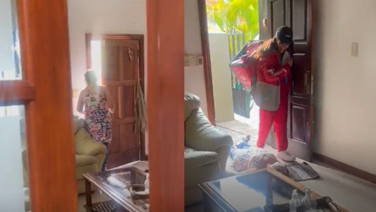 "Se desmayó la vieja": sorprendió a su mamá después de diez meses sin verse