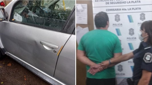 No pudo salir de su casa porque un auto le bloqueaba el garaje: lo dañó a patadas y lo detuvieron