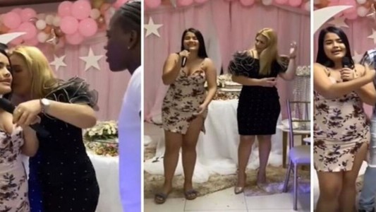Video: le organizó una fiesta de cumpleaños a su madre y la escrachó por "robarle" el novio
