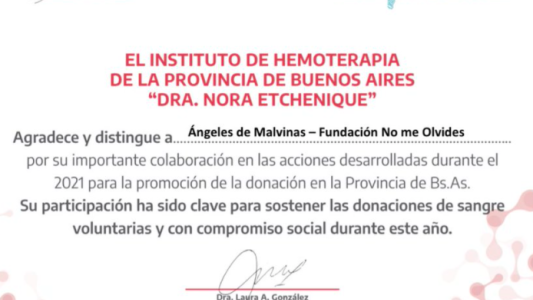 Realizaron una jornada de donación de sangre en el marco de los 40 años de Malvinas