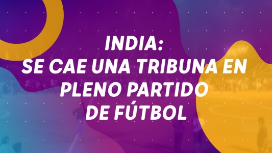 India: se cae una tribuna en pleno partido de fútbol #BuenFlash