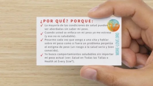 Campaña para que los médicos no pesen a los pacientes "a menos que sea necesario"