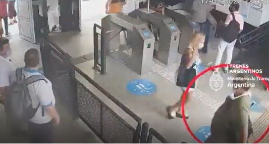 Tren Mitre: un hombre manoseó a una mujer, lo vieron por las cámaras de seguridad y fue detenido