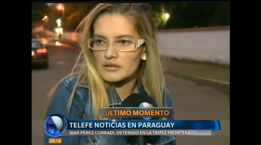 Telefe Noticias en Paraguay: "Yo no sabía que se llamaba Pérez Corradi" dijo la mujer del detenido