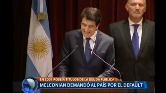Melconian demandó al país por default
