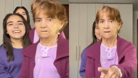 Invitó a su abuela a hacer un Tik Tok pero terminó en accidente