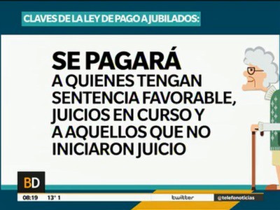 Los tiempos de la nueva ley de pago a los jubilados