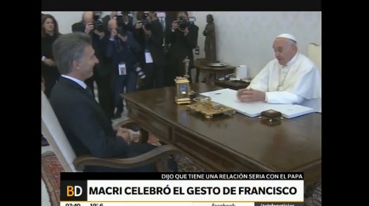Papa Francisco: "No tengo ningún problema con el presidente Macri"