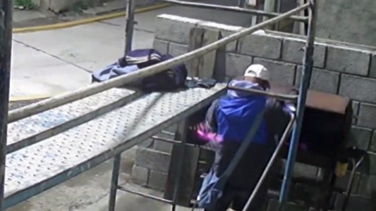 Video: le robó carne a un hombre que hacía un asado en su casa