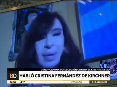 Cristina denunció persecuciones y dijo que hay "presos políticos"