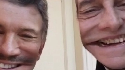 La reunión de Macri con Tinelli: abrazos, humor y un video en Snapchat