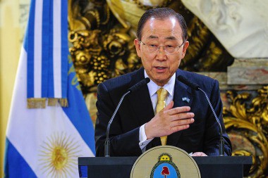 Ban Ki-moon destacó el "liderazgo" de la Argentina en DDHH y temas humanitarios