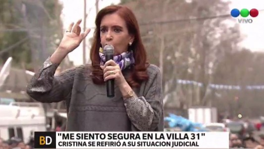 Cristina: "Ningún lugar es más seguro que la villa 31"