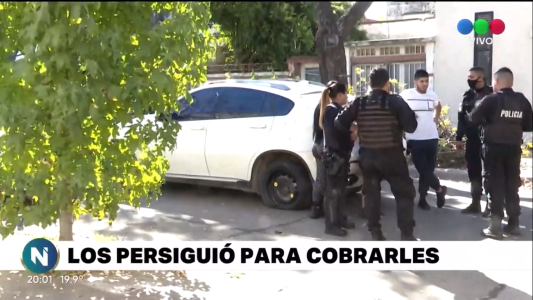 Persecución de película entre una mujer y sus acreedores en Rosario