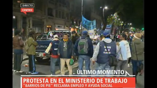 Protesta en el Ministerio de Trabajo