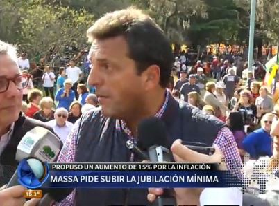 Massa pide subir la jubilación mínima