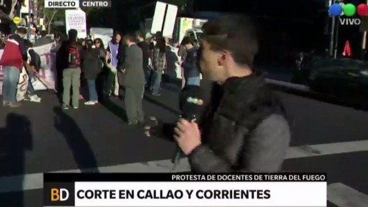 Docentes fueguinos cortaron parcialmente Corrientes y Callao