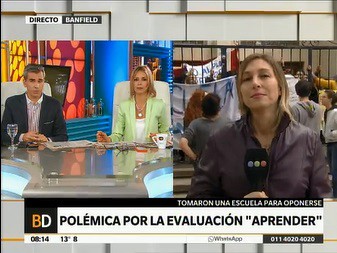 Protestas en colegios en contra de la evaluación "Aprender"