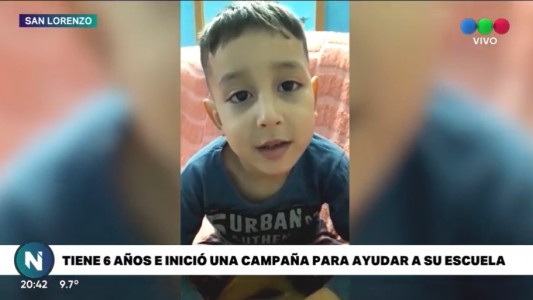 Tiene 6 años e impulsa una campaña solidaria tras el incendio de su escuela