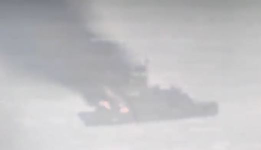 Guerra en Ucrania: otro buque ruso se incendia en el Mar Negro
