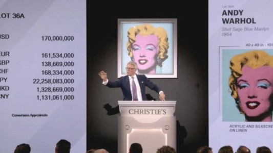 El retrato de Marilyn Monroe realizado por Warhol se convirtió en la segunda obra más cara del mundo