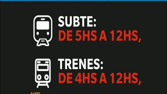 Paro de transportes: el horario de la falta de servicio