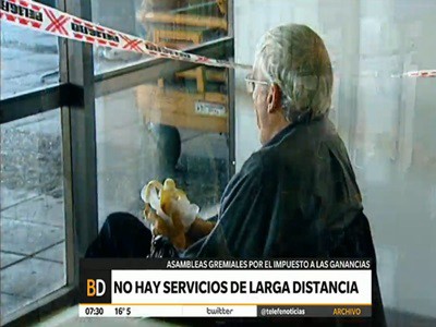 No hay servicios de colectivos de larga distancia