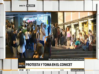 Protesta contra el recorte en los ingresos al CONICET